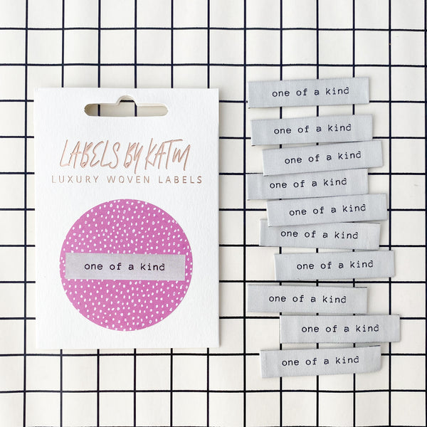 “ONE OF A KIND” Woven Labels (Pack of 10)