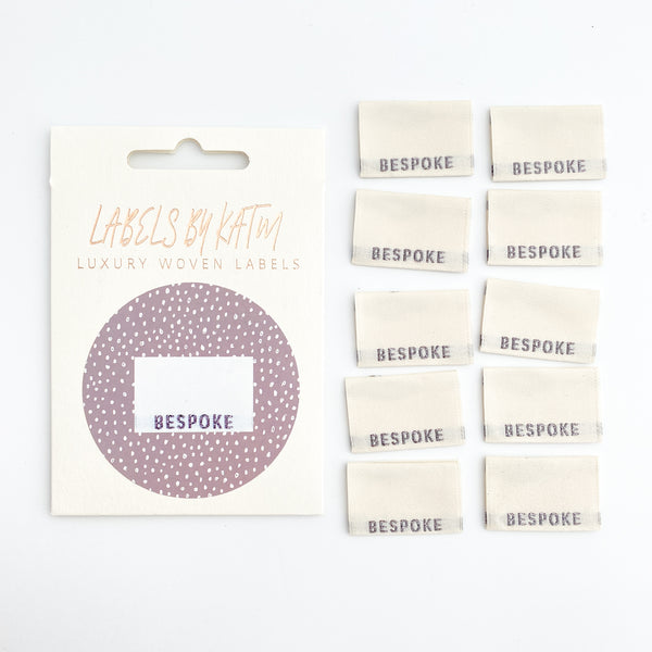 “BESPOKE” Woven Clothing Labels (Pack of 8)