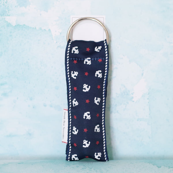 Sailor Anchors Lip Balm Holder in Navy