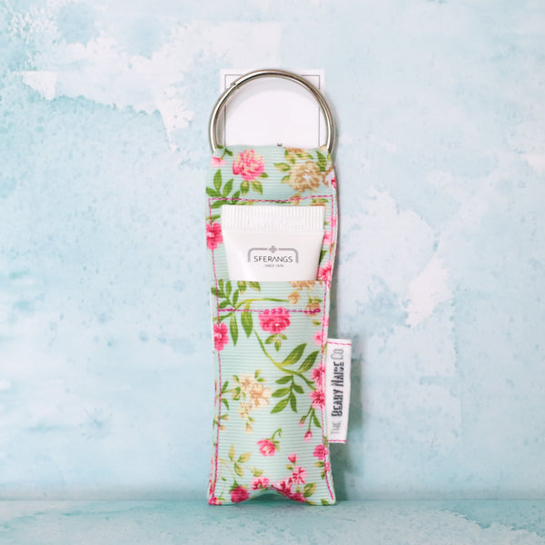 Tiny Florals Lip Balm Holder in Tiffany