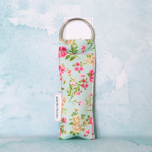 Tiny Florals Lip Balm Holder in Tiffany