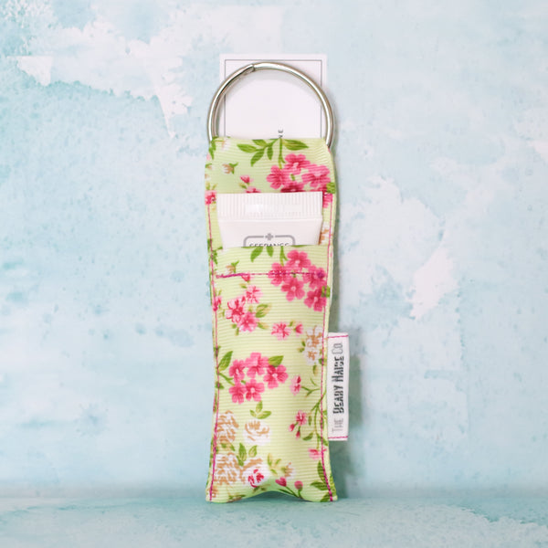 Tiny Florals Lip Balm Holder in Summer Green