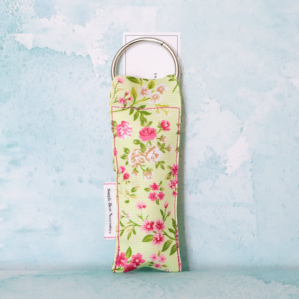 Tiny Florals Lip Balm Holder in Summer Green
