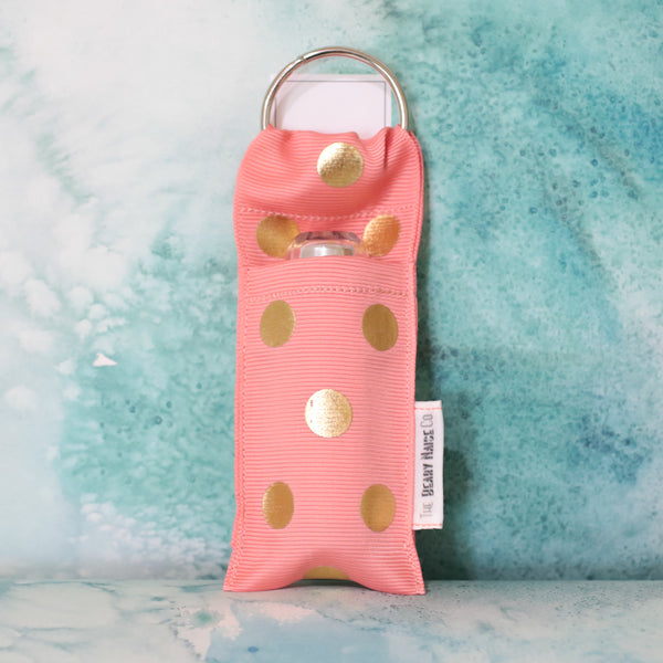 Polka Dot Lip Stick Holder in Peach