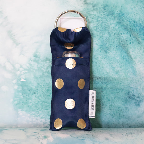 Polka Dot Lip Stick Holder in Navy