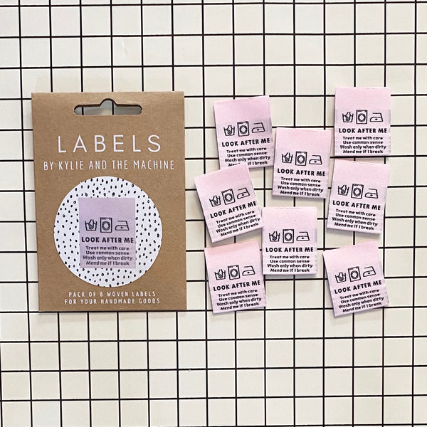“LOOK AFTER ME” Woven Clothing Labels (Pack of 8)