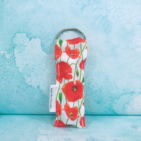 Red Poppies Lip Balm Holder