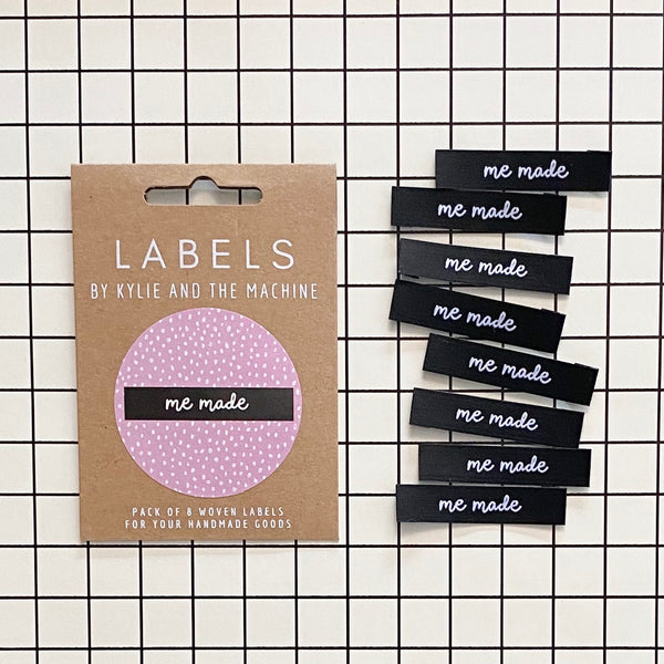 “ME MADE” Woven Clothing Labels (Pack of 8)