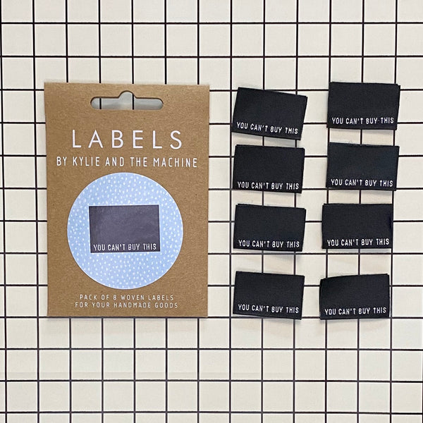 “YOU CAN’T BUY THIS” Woven Clothing Labels (Pack of 8)