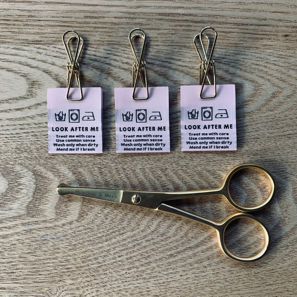 “LOOK AFTER ME” Woven Clothing Labels (Pack of 8)