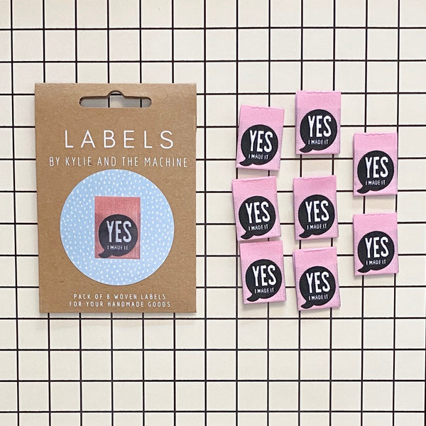 “YES I MADE IT!” Woven Clothing Labels (Pack of 8)
