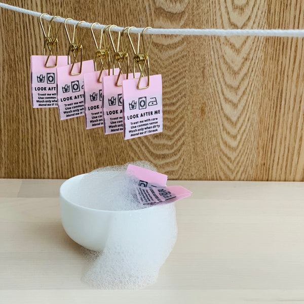 “LOOK AFTER ME” Woven Clothing Labels (Pack of 8)