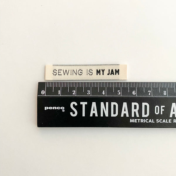 “SEWING IS MY JAM” Woven Clothing Labels (Pack of 8)