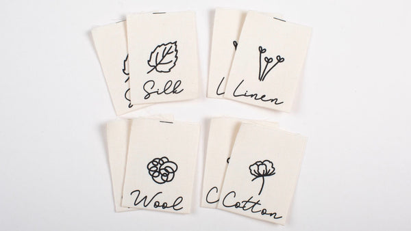 NATURAL FIBRES Collection - Woven Clothing Labels (Pack of 8)