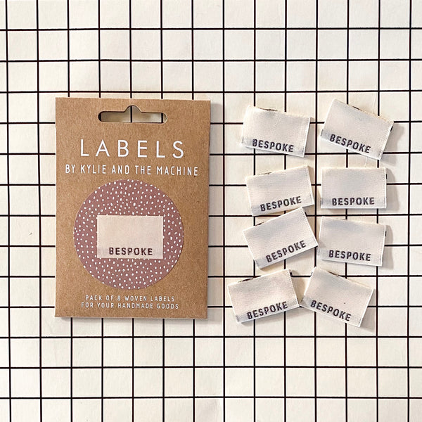 “BESPOKE” Woven Clothing Labels (Pack of 8)