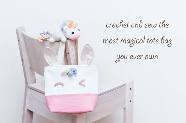 [Subjected to Availability] Make Your Magical Rainbow Unicorn Orange Tote With Crochet And Sewing For CNY