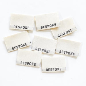 “BESPOKE” Woven Clothing Labels (Pack of 8)