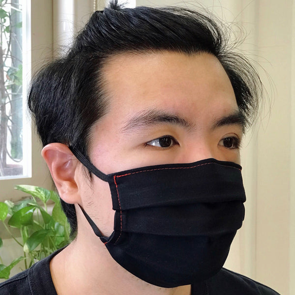 Stealth 100% Premium Cotton Fabric Mask (Pack of 2 Black)