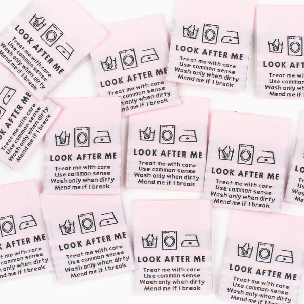 “LOOK AFTER ME” Woven Clothing Labels (Pack of 8)